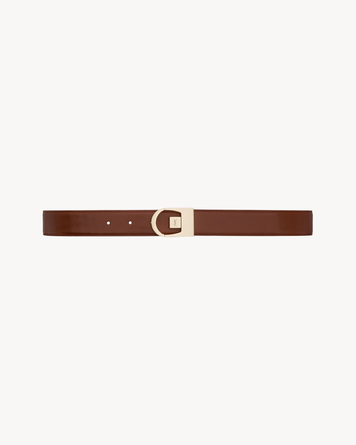 reversible belt in crocodile-embossed leather