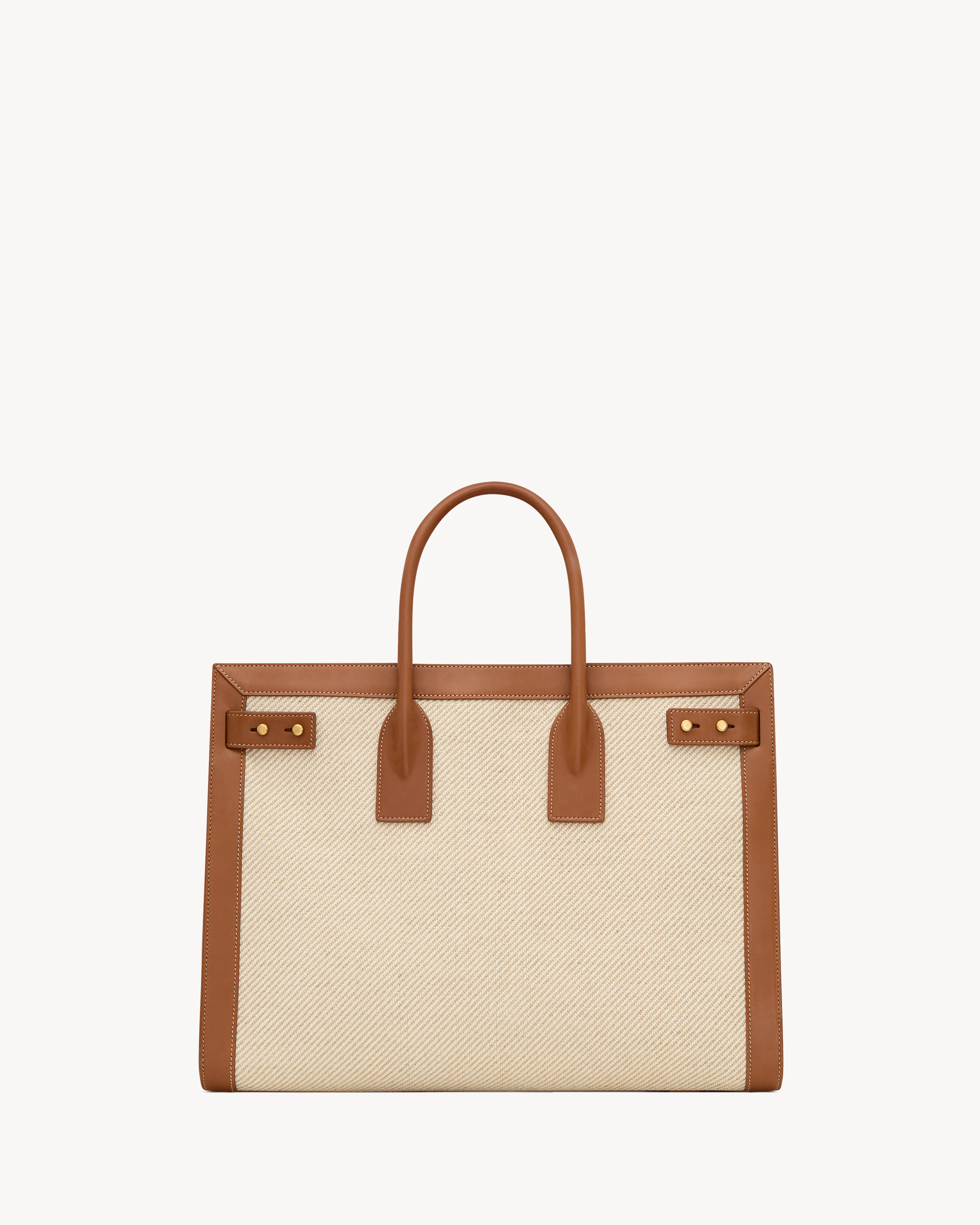 SAC DE JOUR thin large in canvas and leather