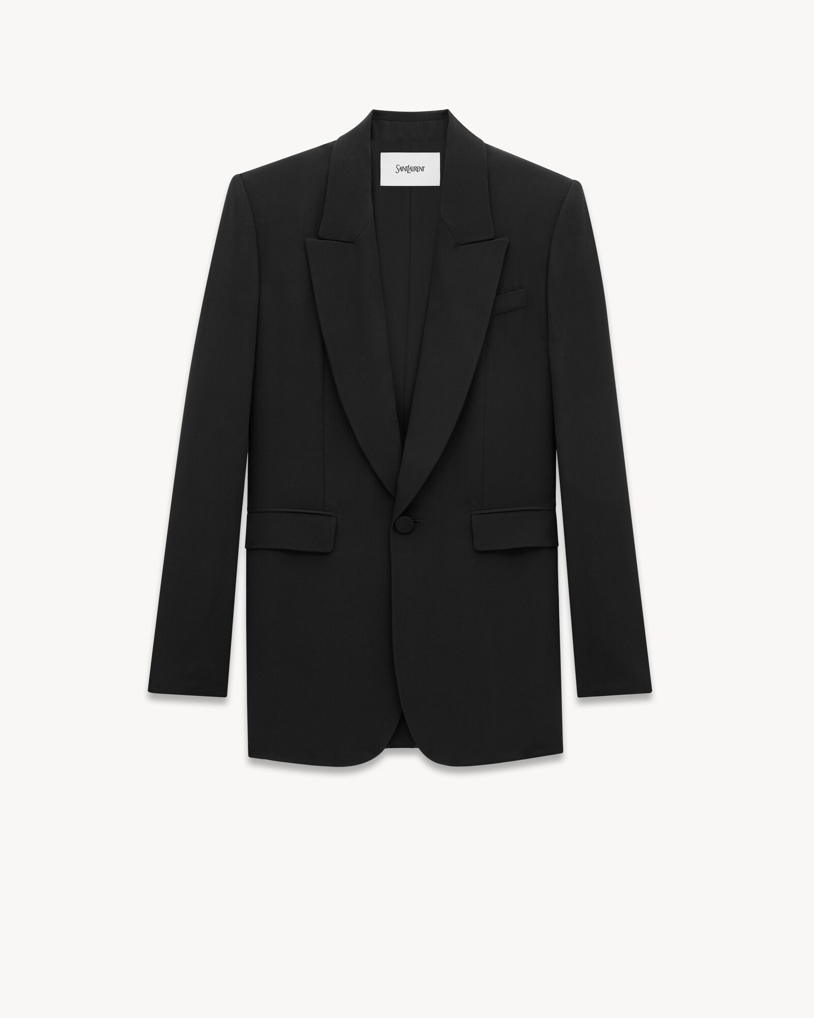 Jacket in silk crepe | Saint Laurent | YSL.com