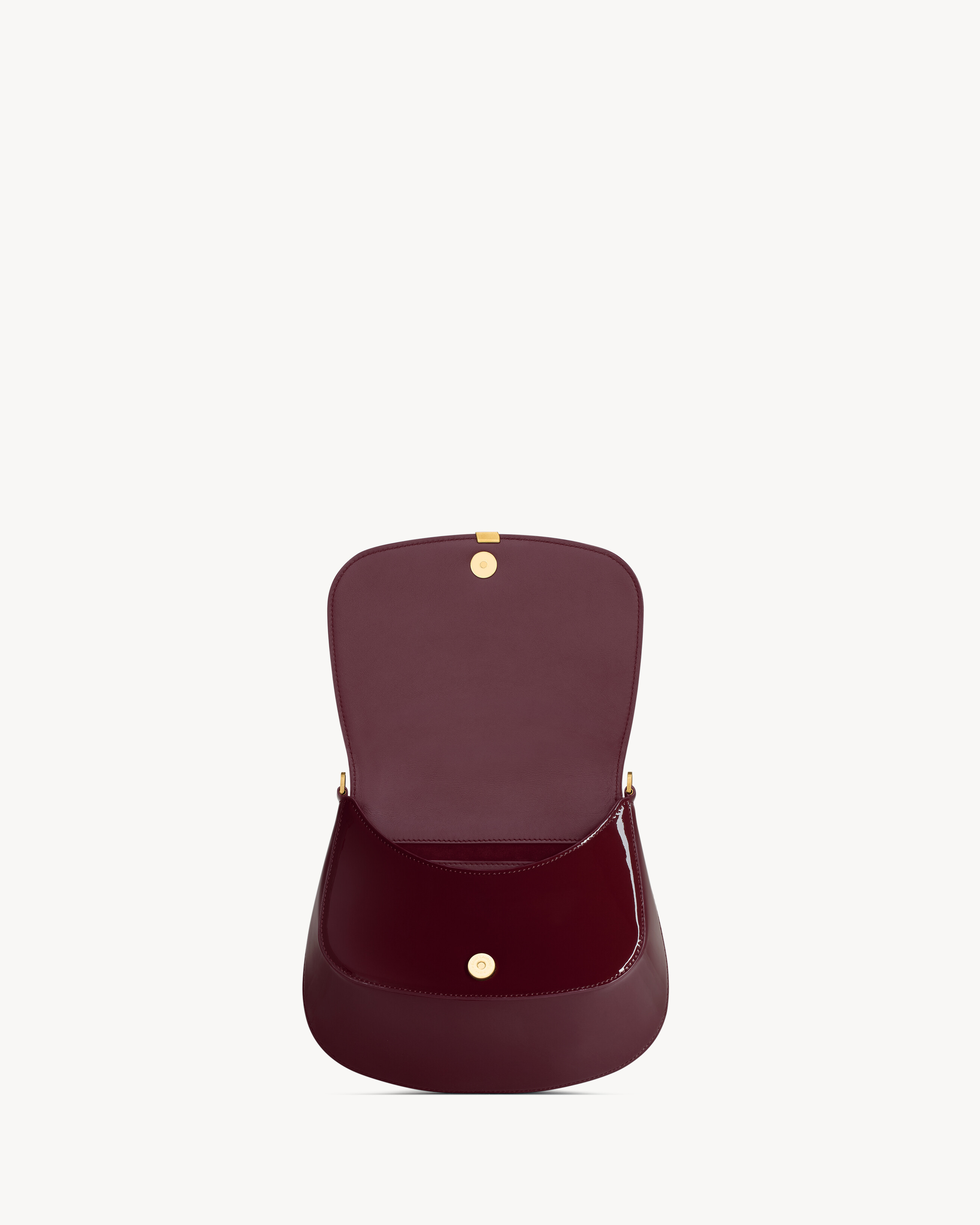 mini Voltaire Top Handle borsa borsa in pelle verniciata