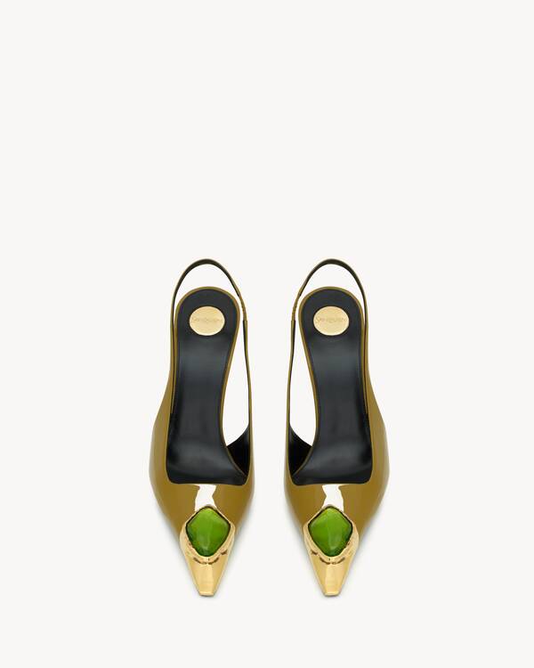 LOULOU slingback pumps in patent leather