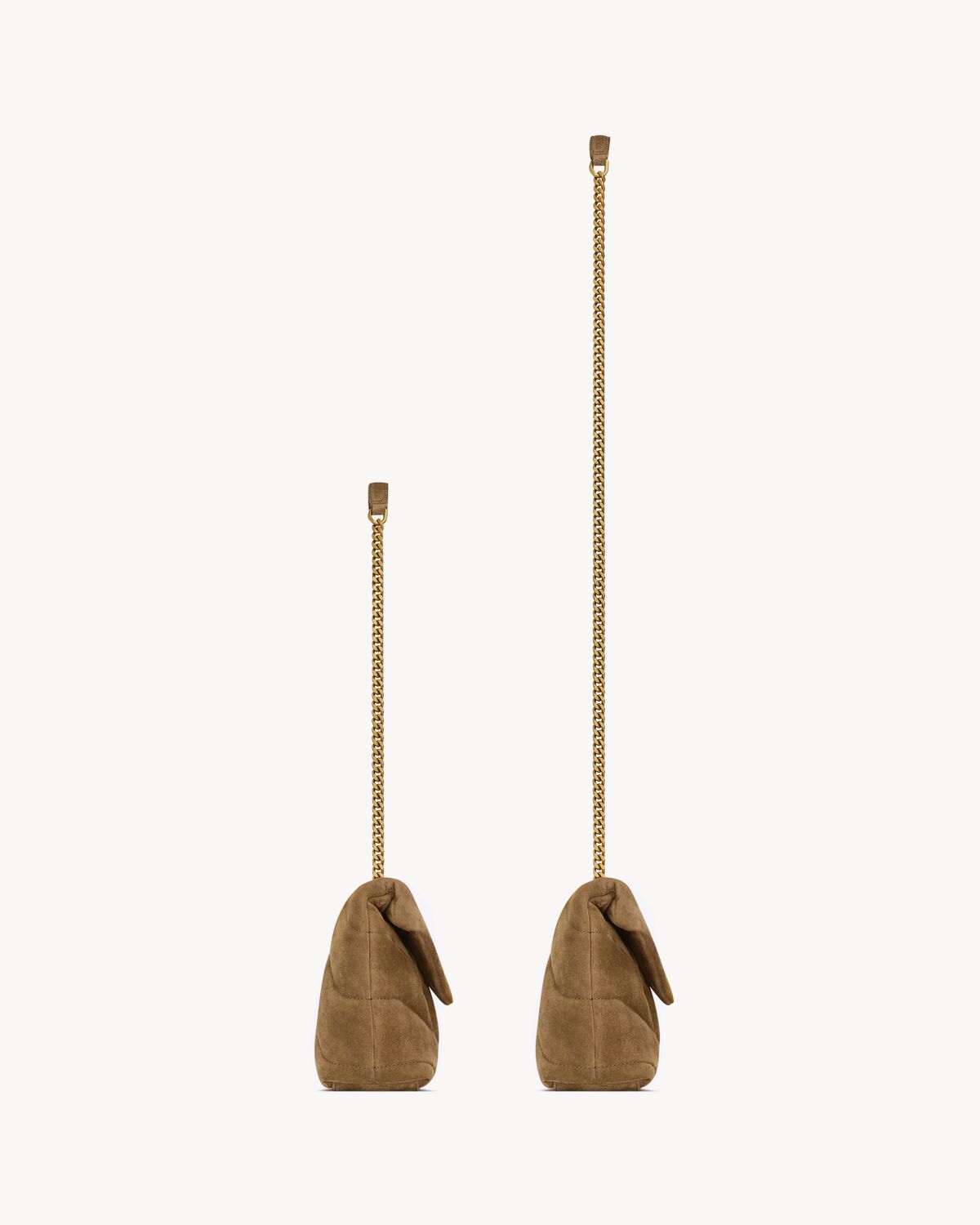 생로랑 스웨이드 토이 푸퍼 숄더백 7593371U8073194