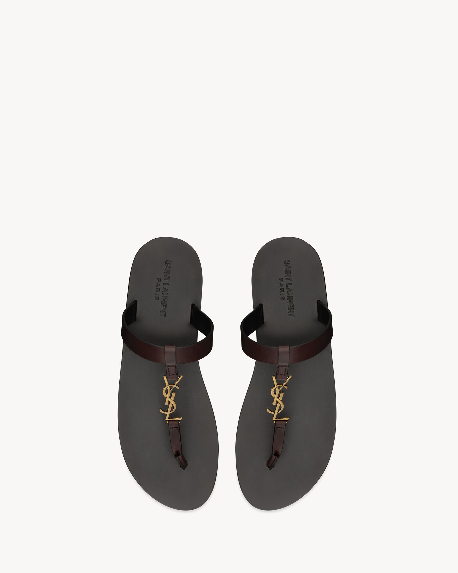 CASSANDRE slides in smooth leather Saint Laurent YSL