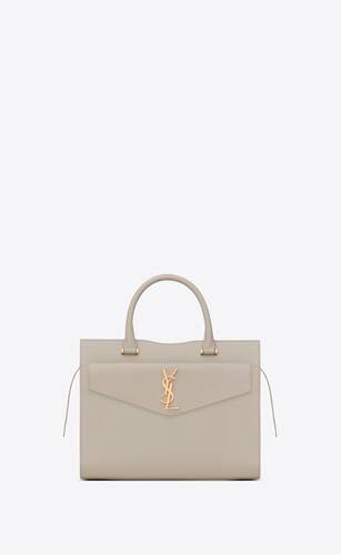 uptown medium tote in shiny smooth leather