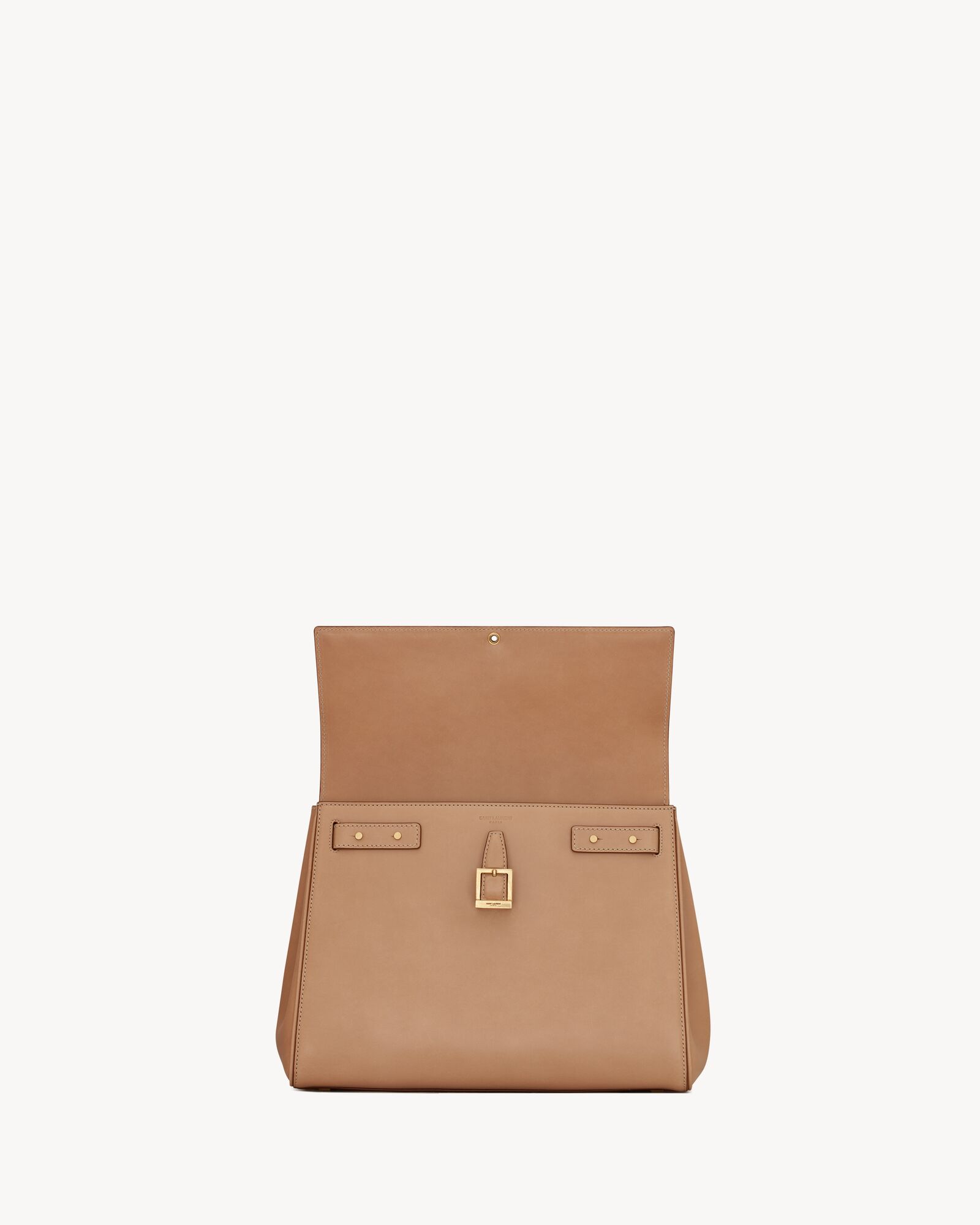 Le Fermoir top handle bag in vintage smooth leather Saint Laurent