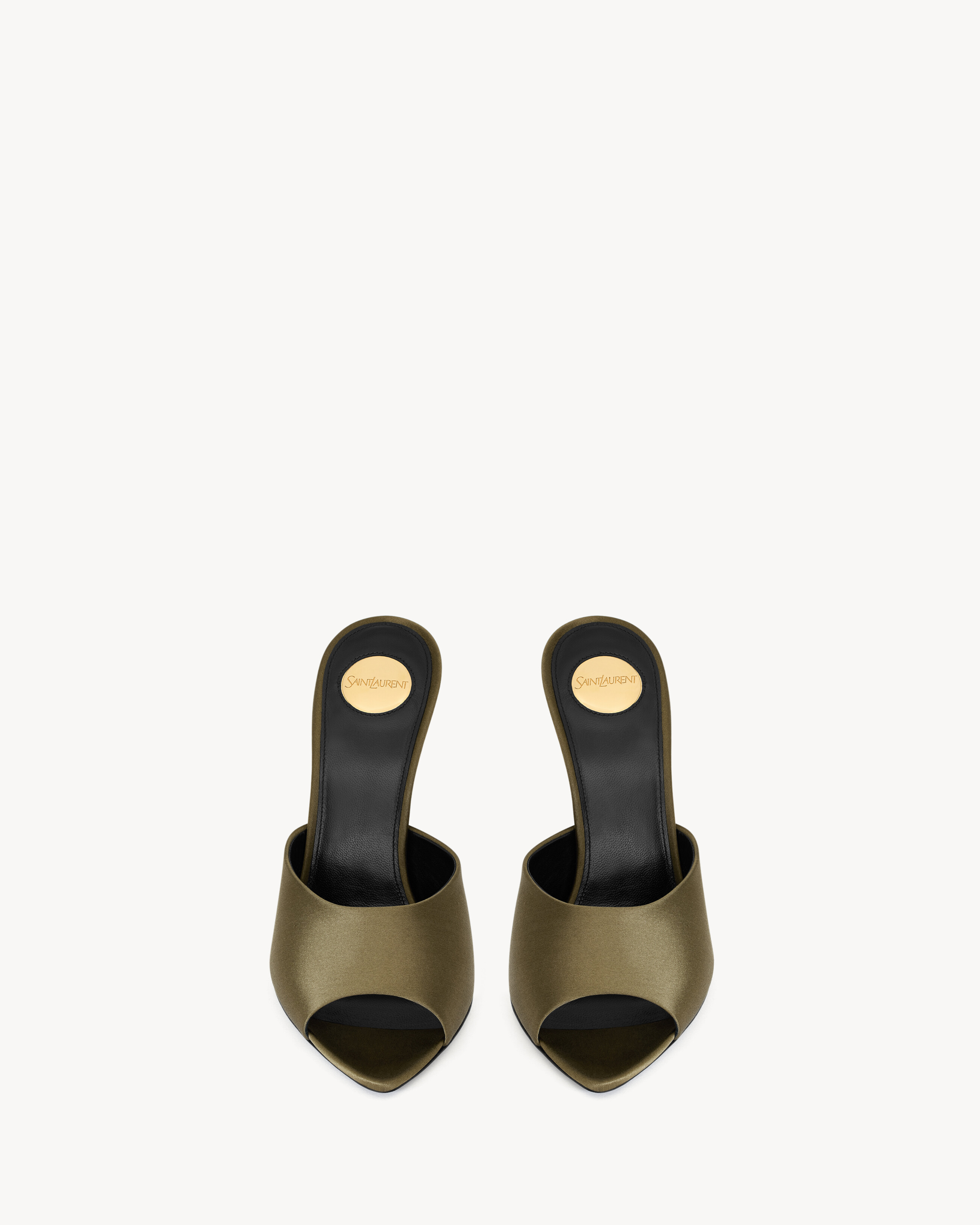 GOLDIE mules en crêpe satin
