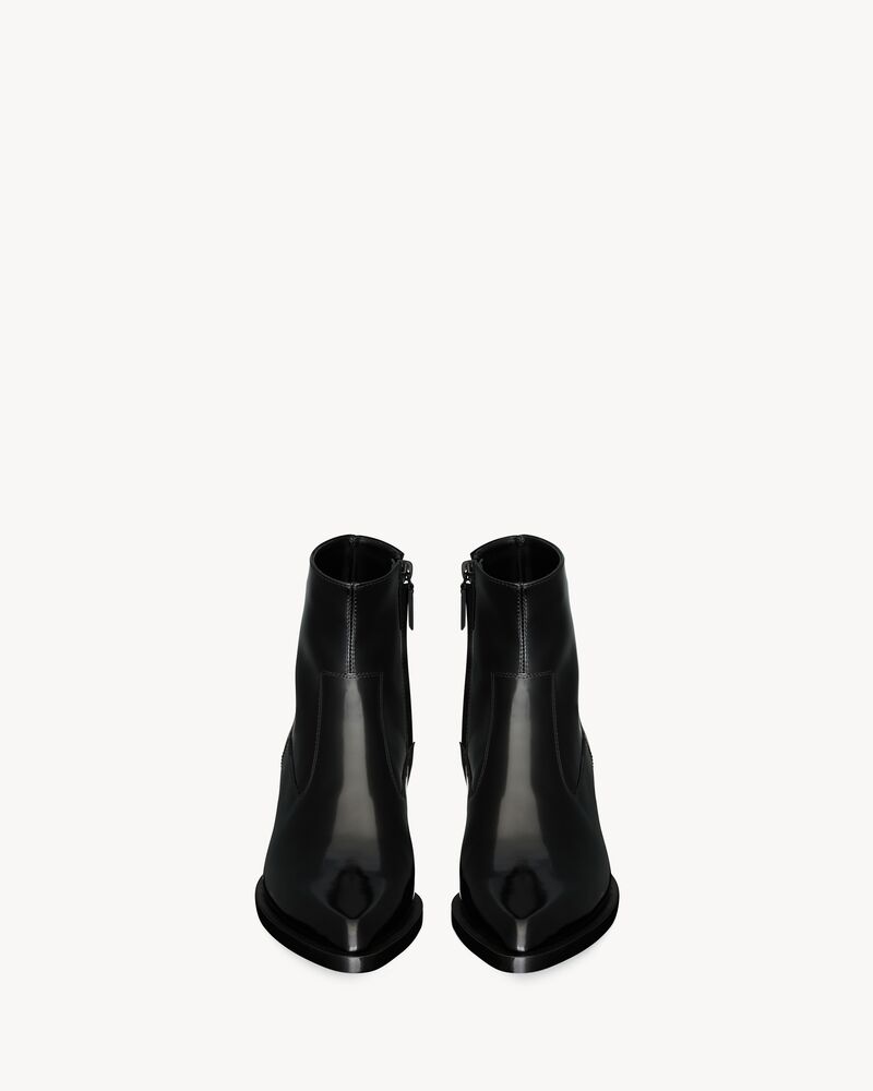 BEAT booties in glazed leather