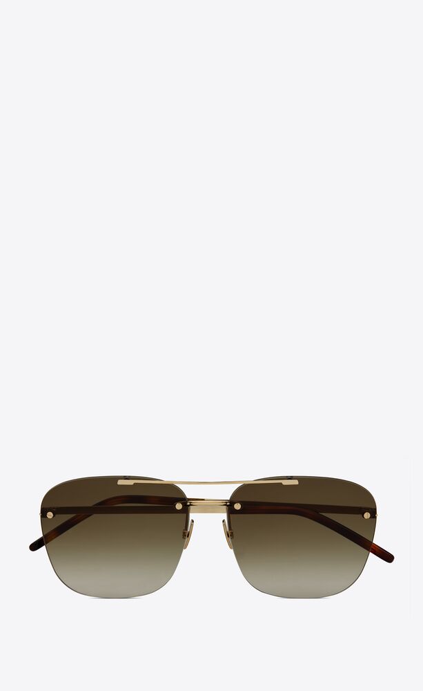 Yves Saint Laurent - SL 309 Rimless Sunglasses - Light Gold