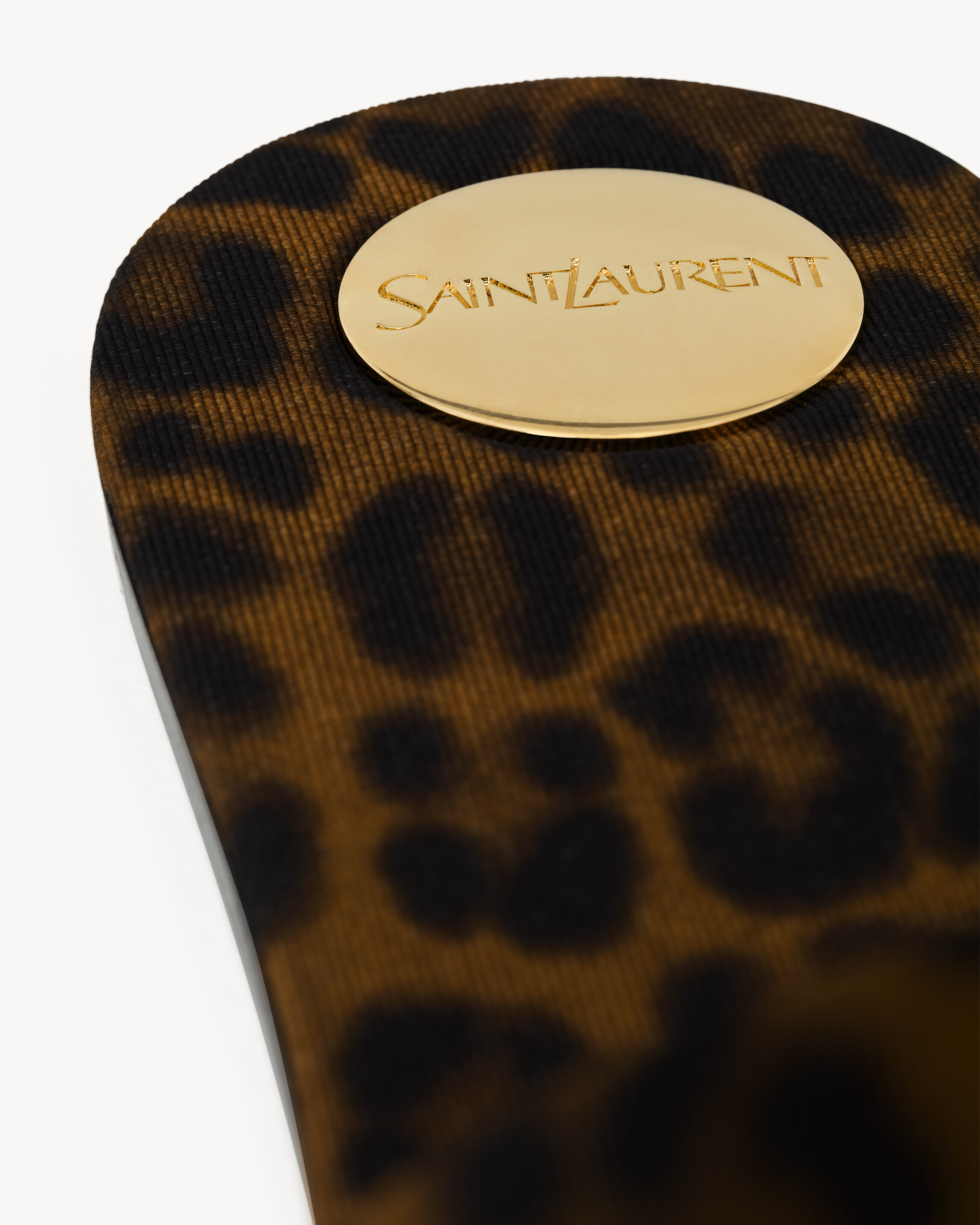 CARLYLE slides in leopard grosgrain