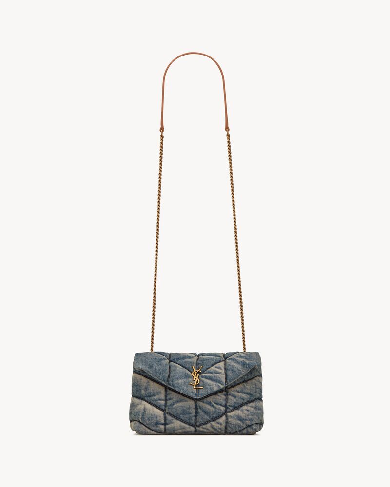 Loulou toy puffer denim shoulder bag Clearance