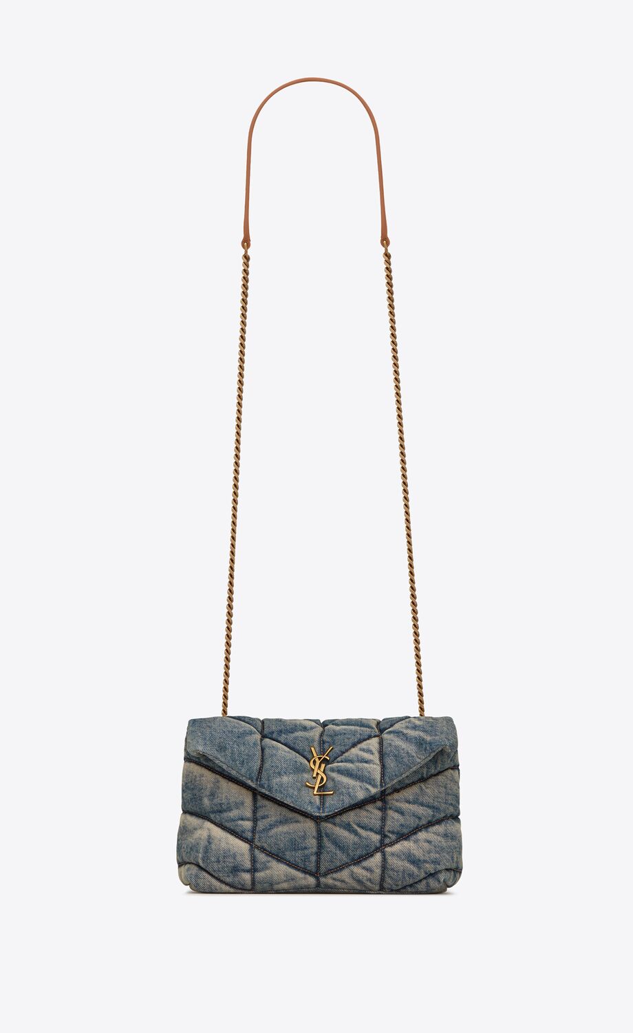 PUFFER TOY BAG IN DENIM Saint Laurent