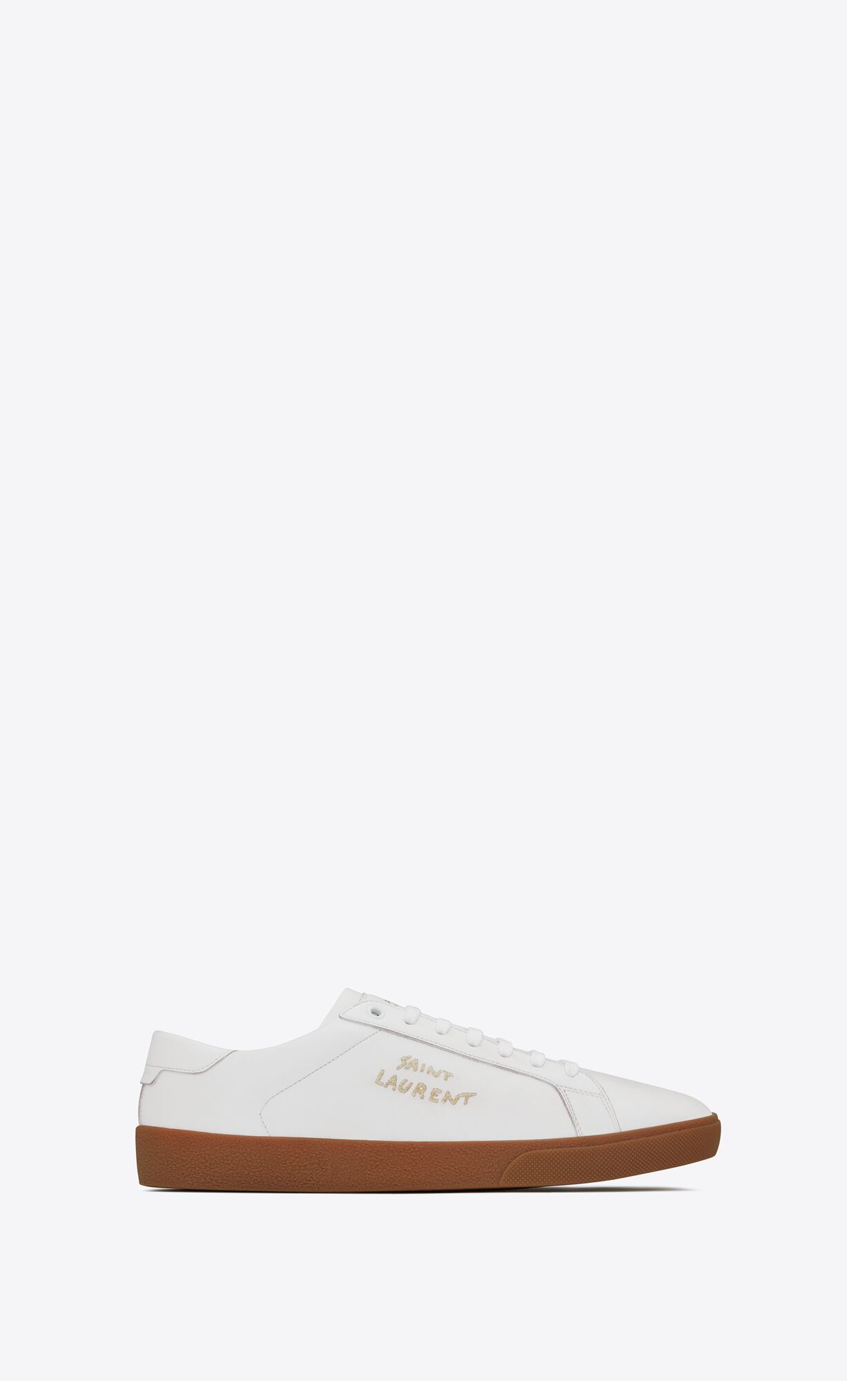 COURT CLASSIC SL/06 embroidered sneakers in canvas and smooth leather ...