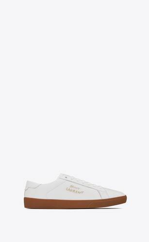 Court classic sl/06 embroidered sneakers in canvas and leather 