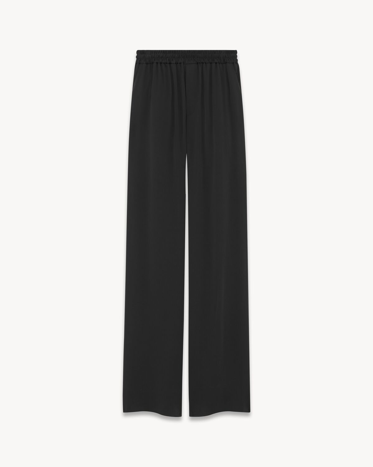 flared sweatpants in satin crepe