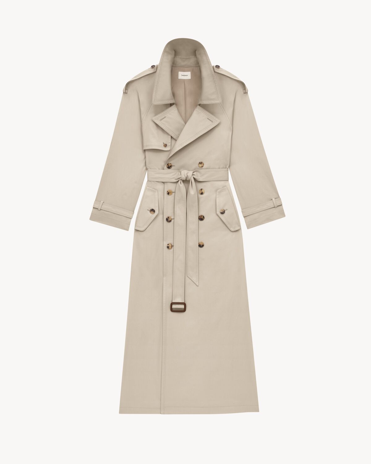 trench coat in cotton twill