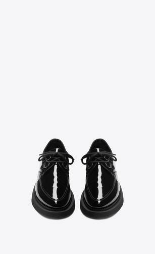 teddy lace ups in patent leather