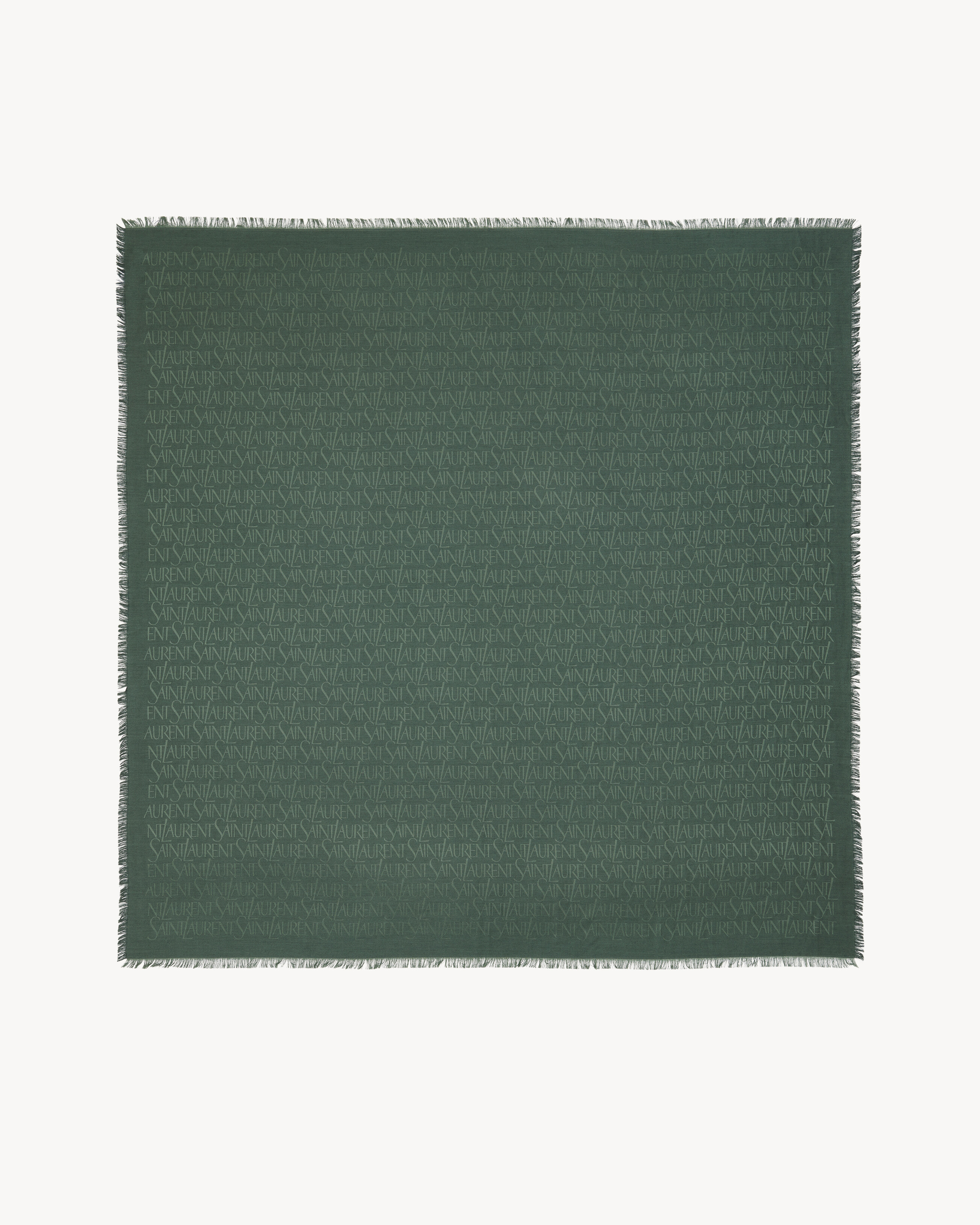Saint Laurent large square scarf in silk and wool jacquard