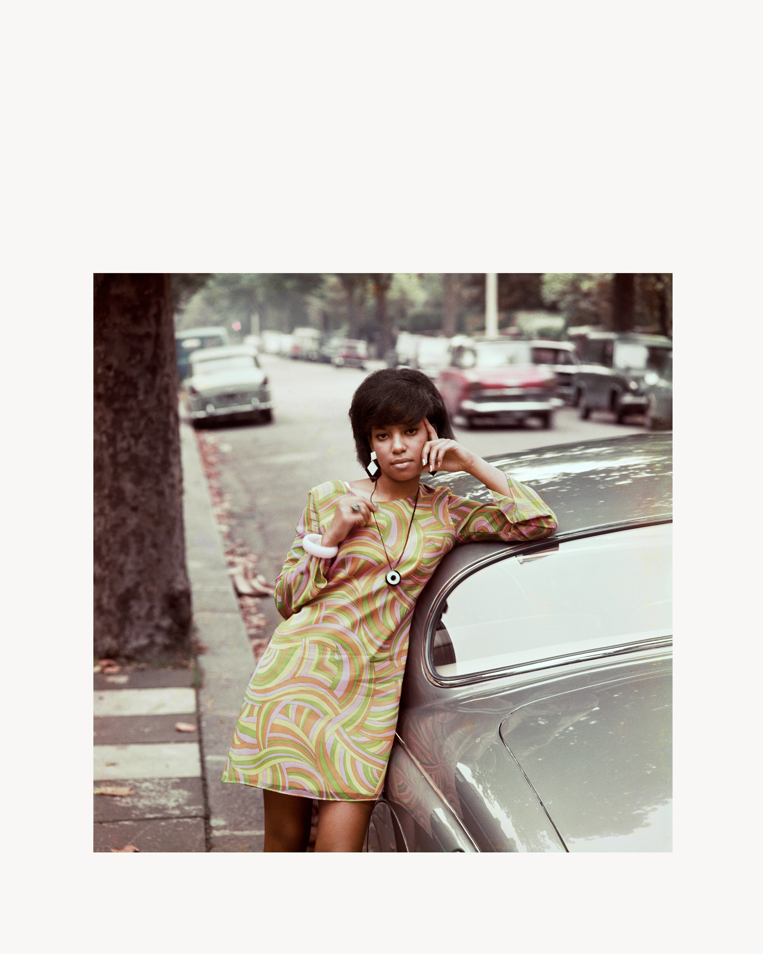 Drum cover girl Erlin Ibreck, Kilburn, London, 1966
