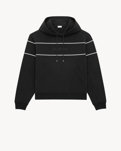 パーカー・フーディ SAINT LAURENT Men Hoodies 802136 Y36SW1000 Black Saint Laurent Half-Zip Hoodie