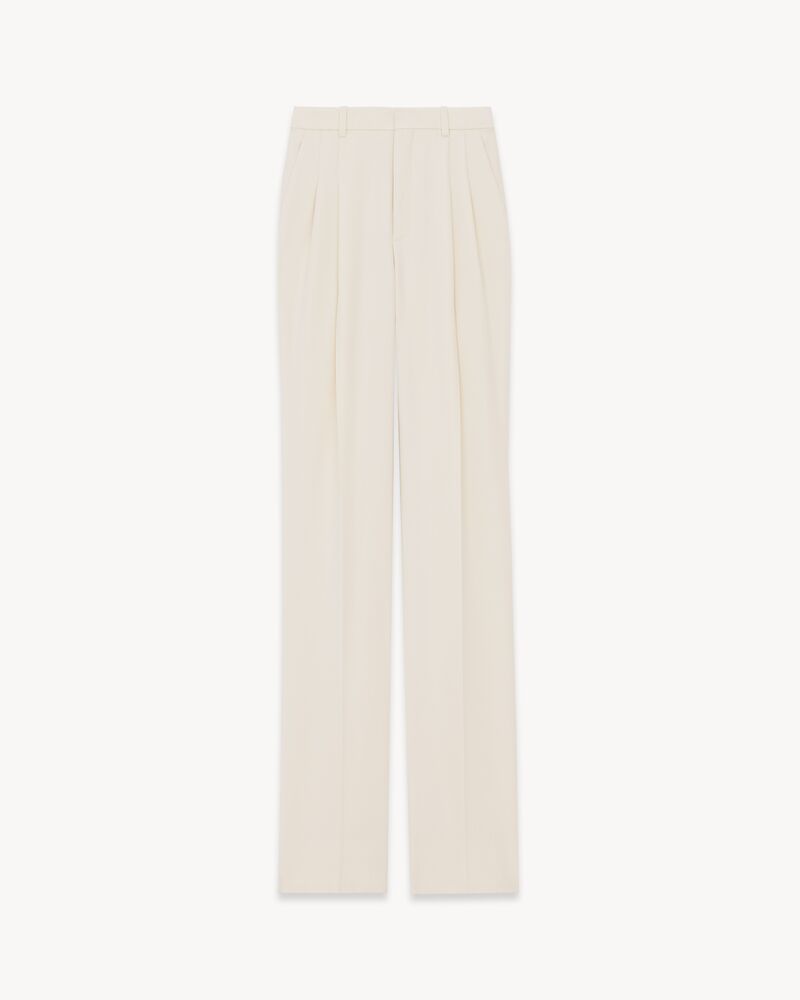 High-Waisted Pants in Wool Gabardine