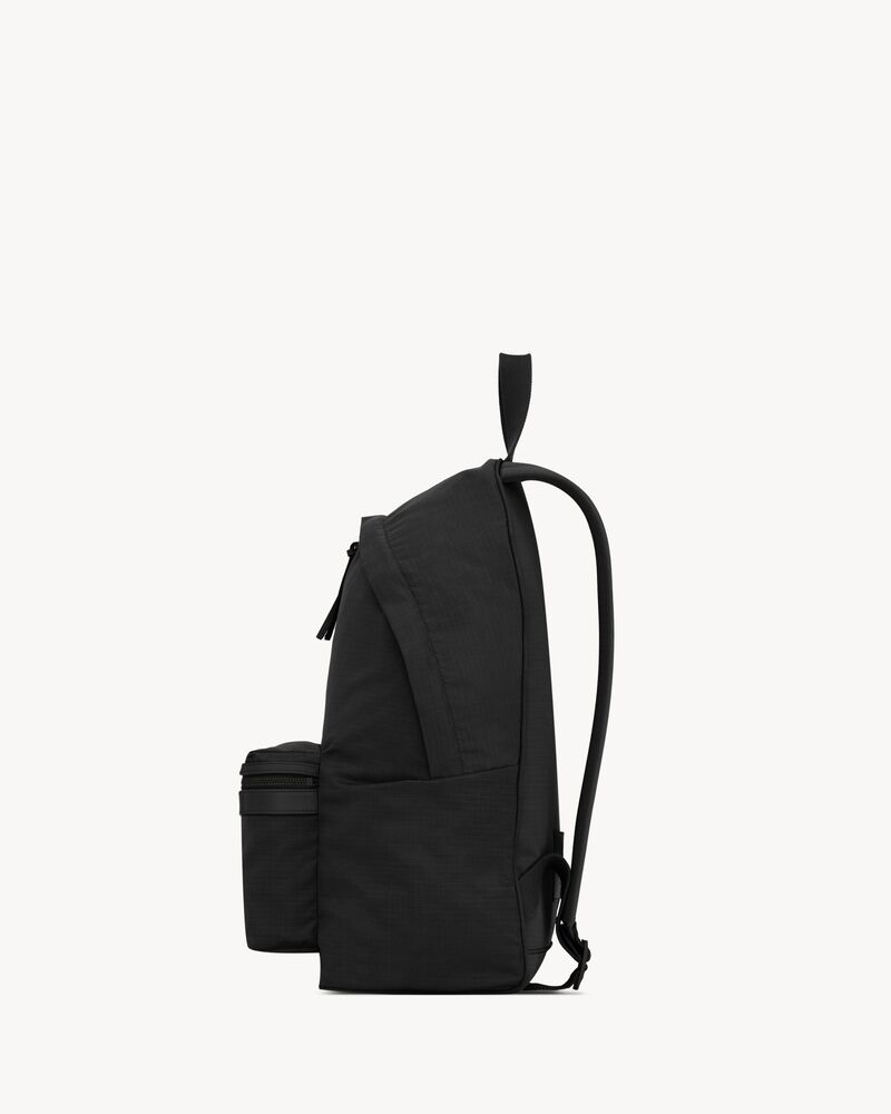 CITY backpack in nylon ripstop and leather