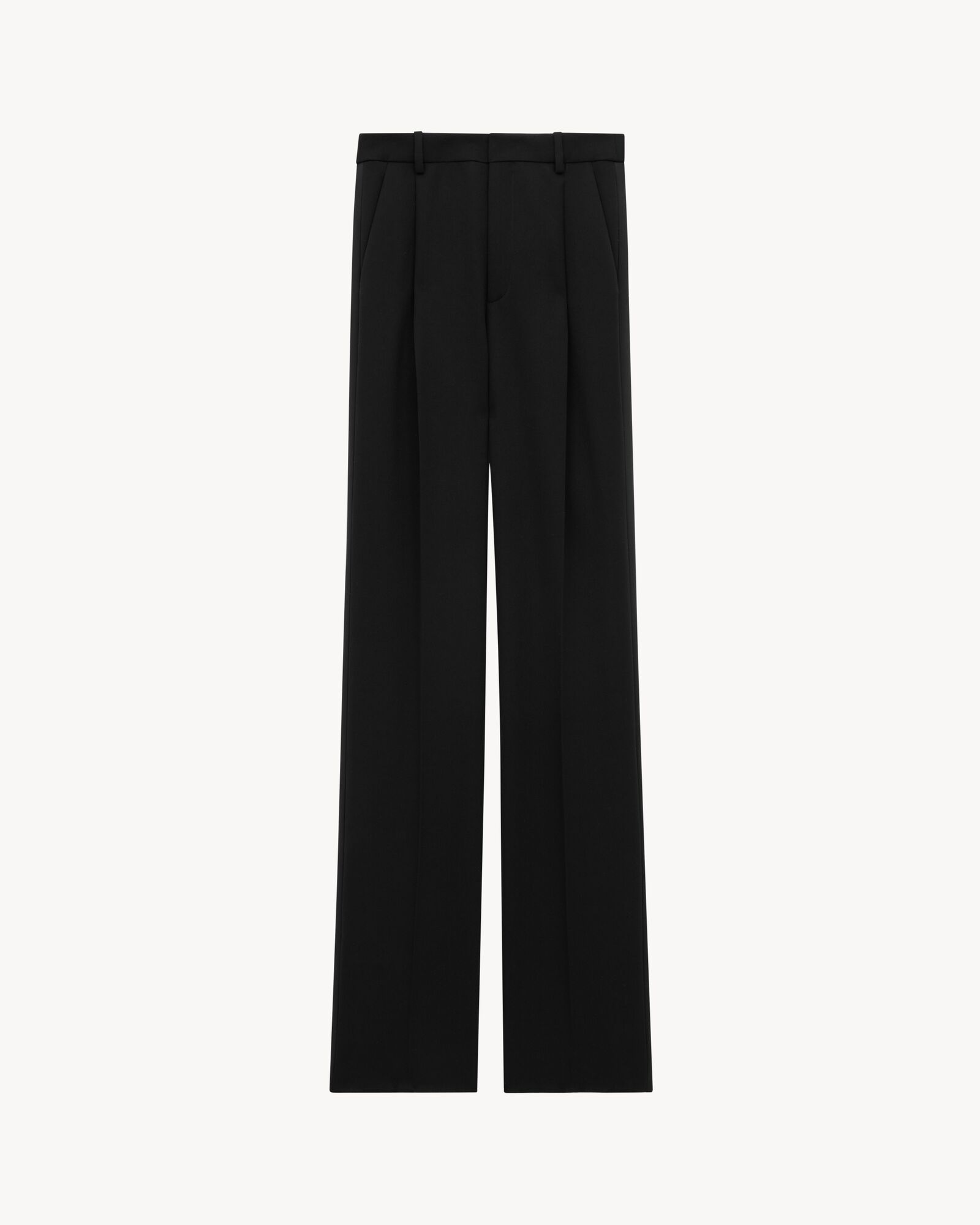 Saint Laurent グレインドプードル パンツ | ブラック | FARFETCH JP