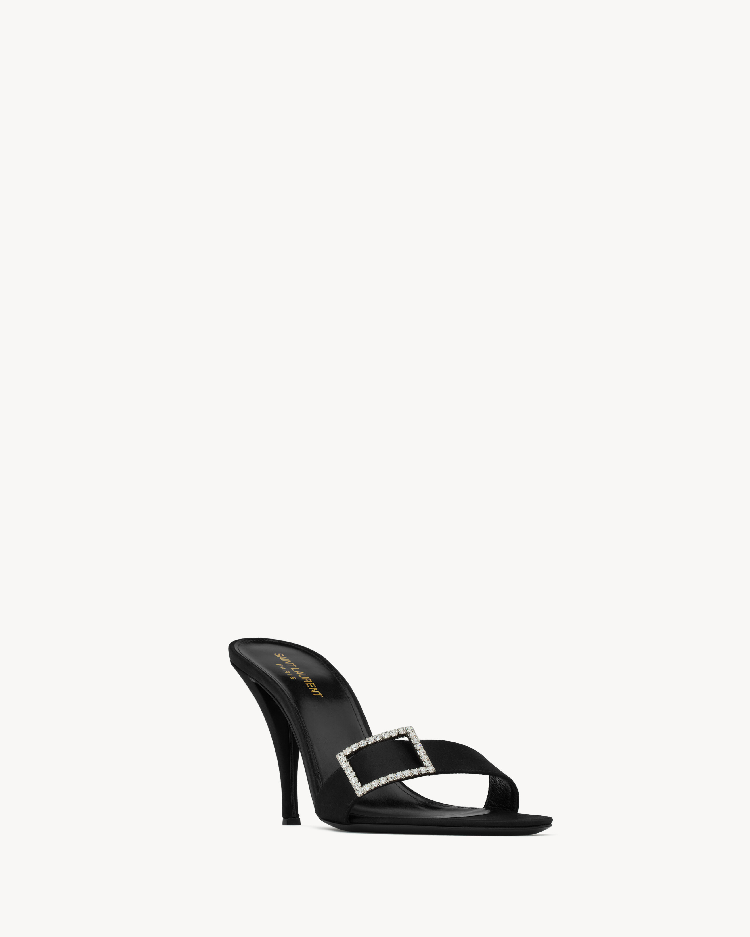 SIMONE mules in satin crepe