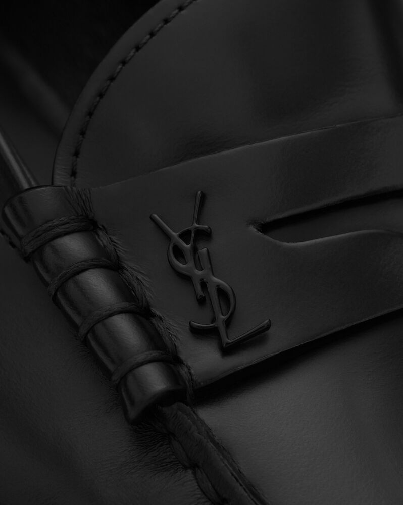 le loafer monogram penny slippers in smooth leather