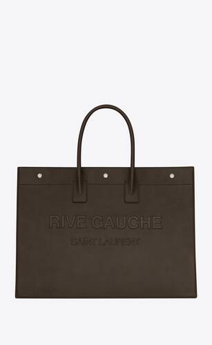 rive gauche large tote bag in smooth leather
