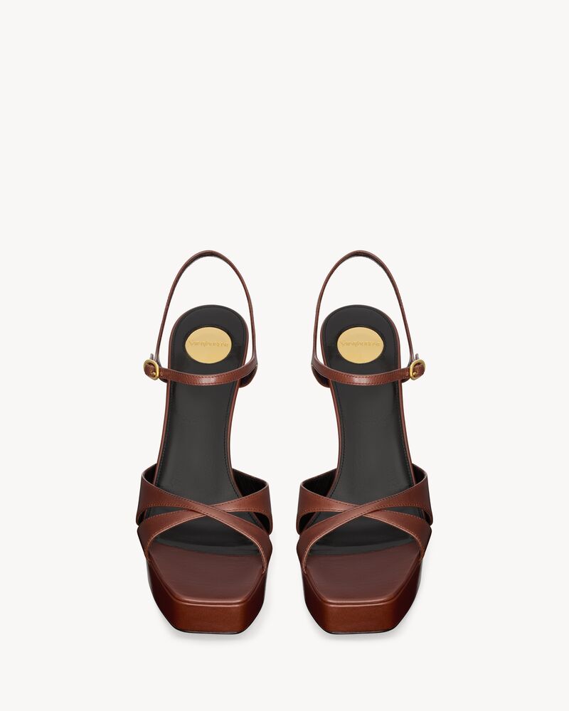 DEBBIE Plateausandalen aus Glattleder