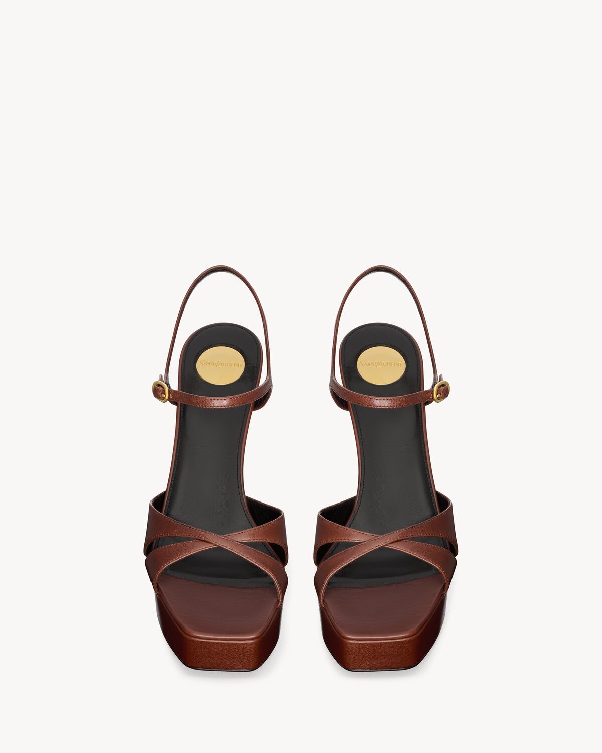 debbie plateausandalen aus glattleder