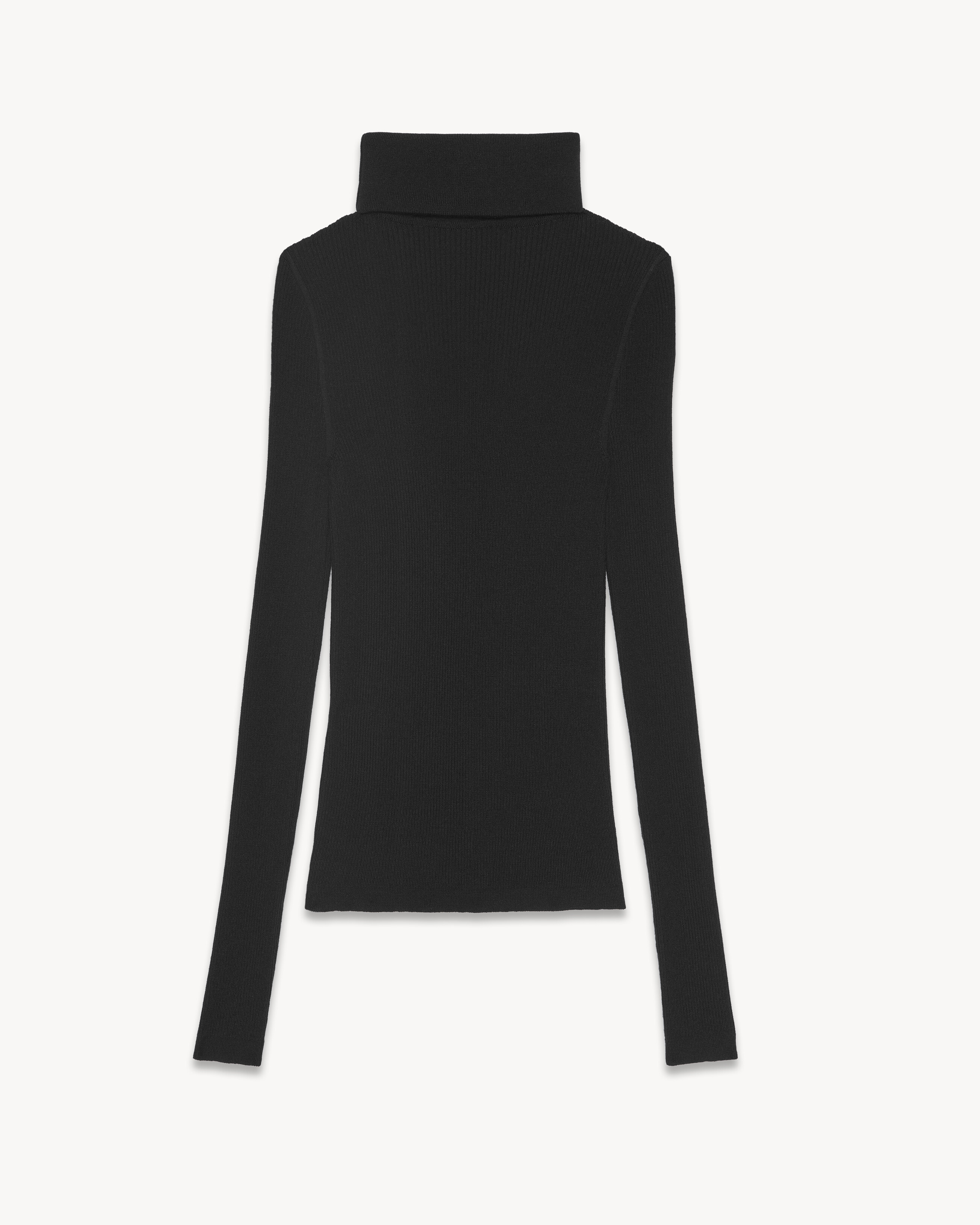 turtleneck sweater in cashmere, wool and silk