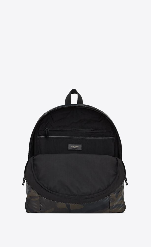 saint laurent camo backpack