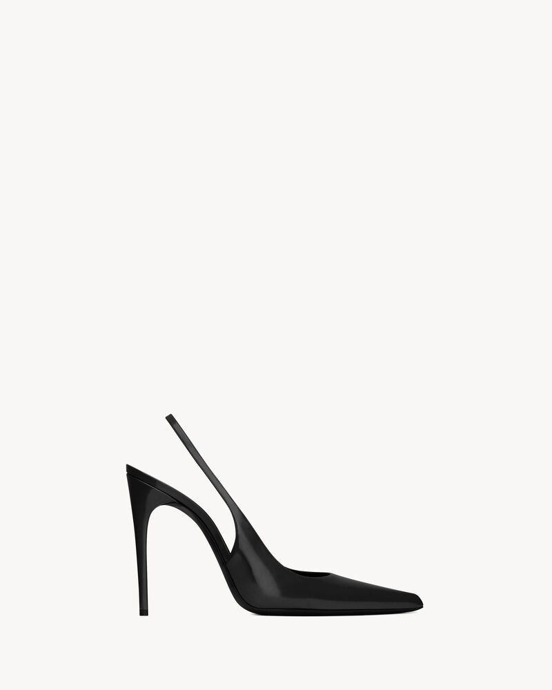 VENDOME slingback pumps in glazed leather