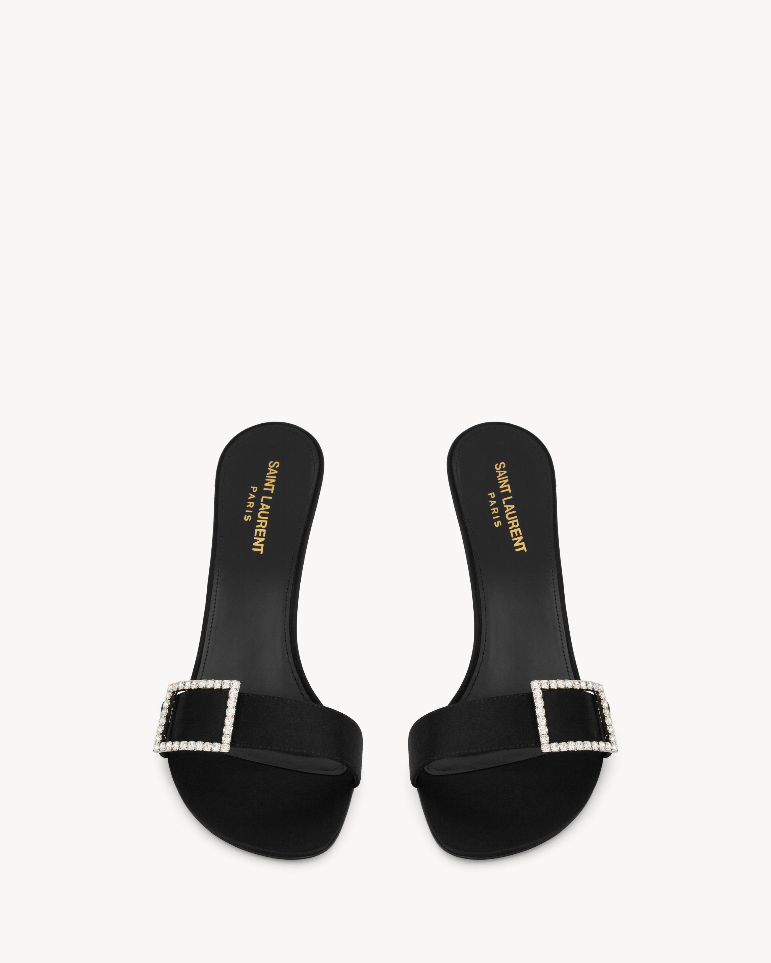 SIMONE mules in satin crepe