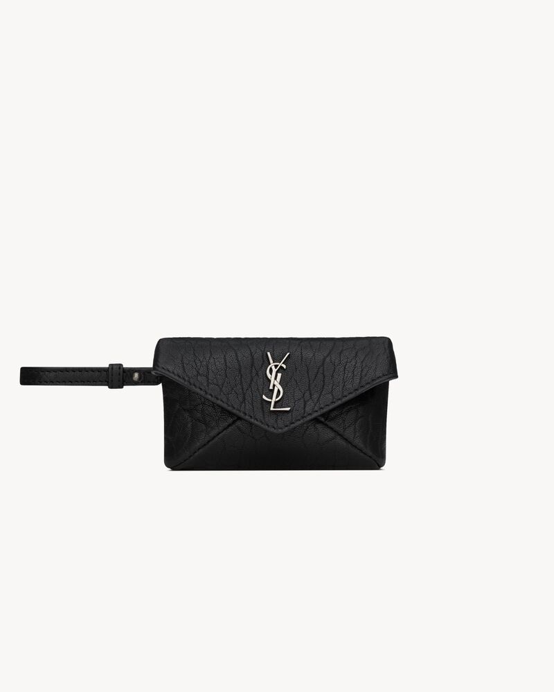 CASSANDRE micro enveloppe en cuir grainé