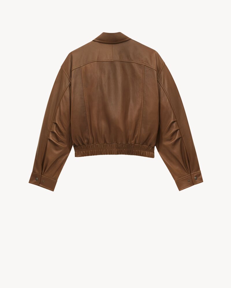 bomber jacket in vintage lambskin