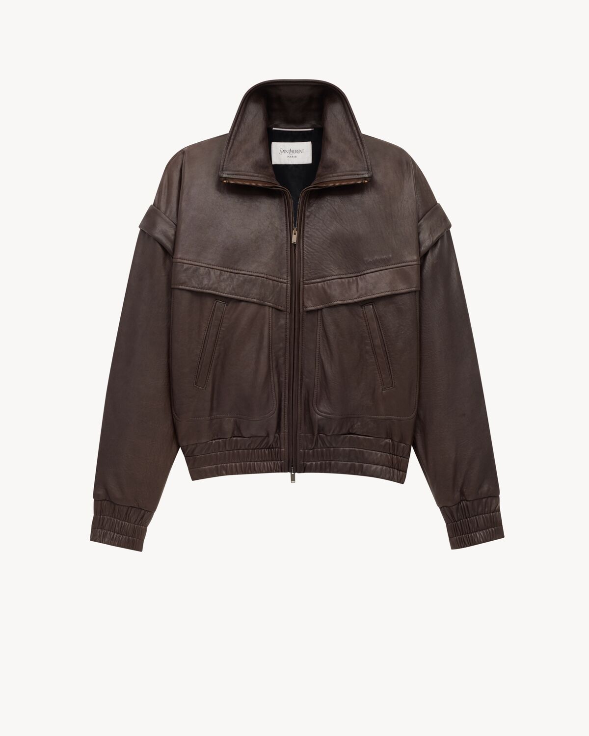 saint laurent bomber jacket in bubbled lambskin