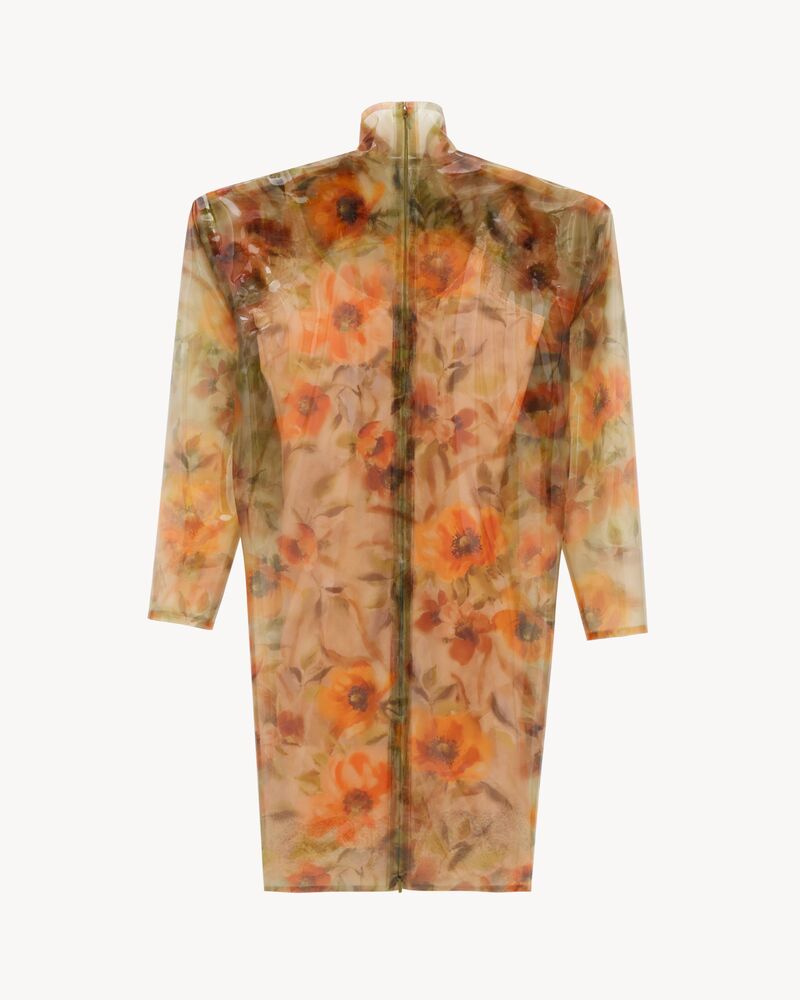 boxy dress in floral silicone