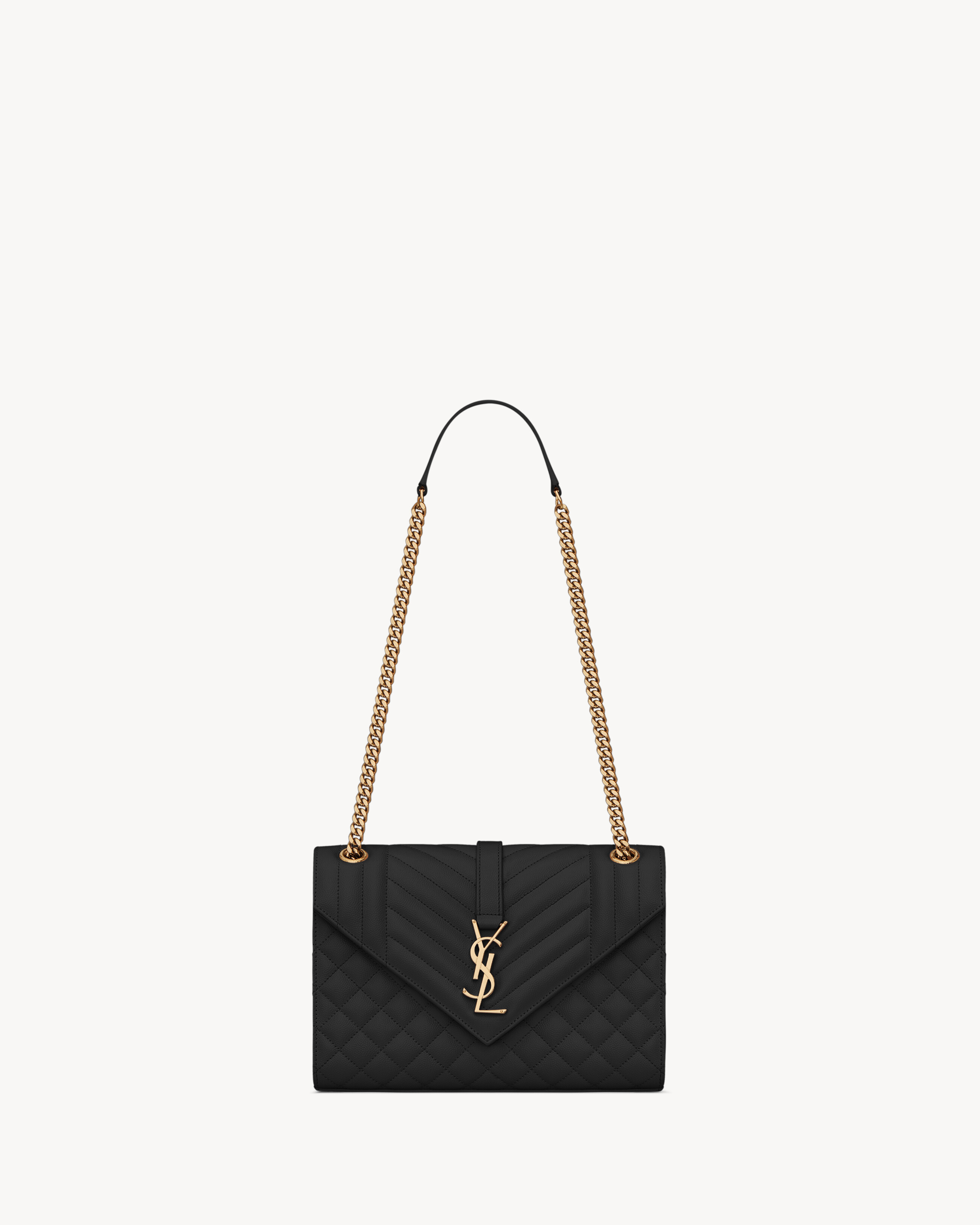 ENVELOPE MEDIUM IN QUILTED GRAIN DE POUDRE EMBOSSED LEATHER