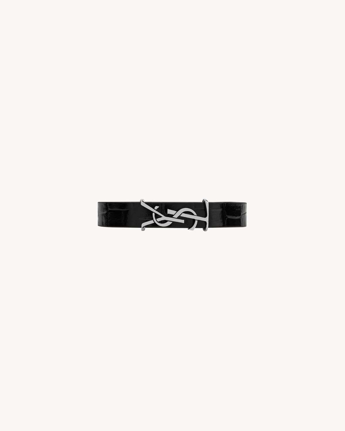 CASSANDRE bracelet in leather and metal