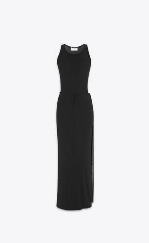 Cover-up dress in stretch tulle | Saint Laurent | YSL.com