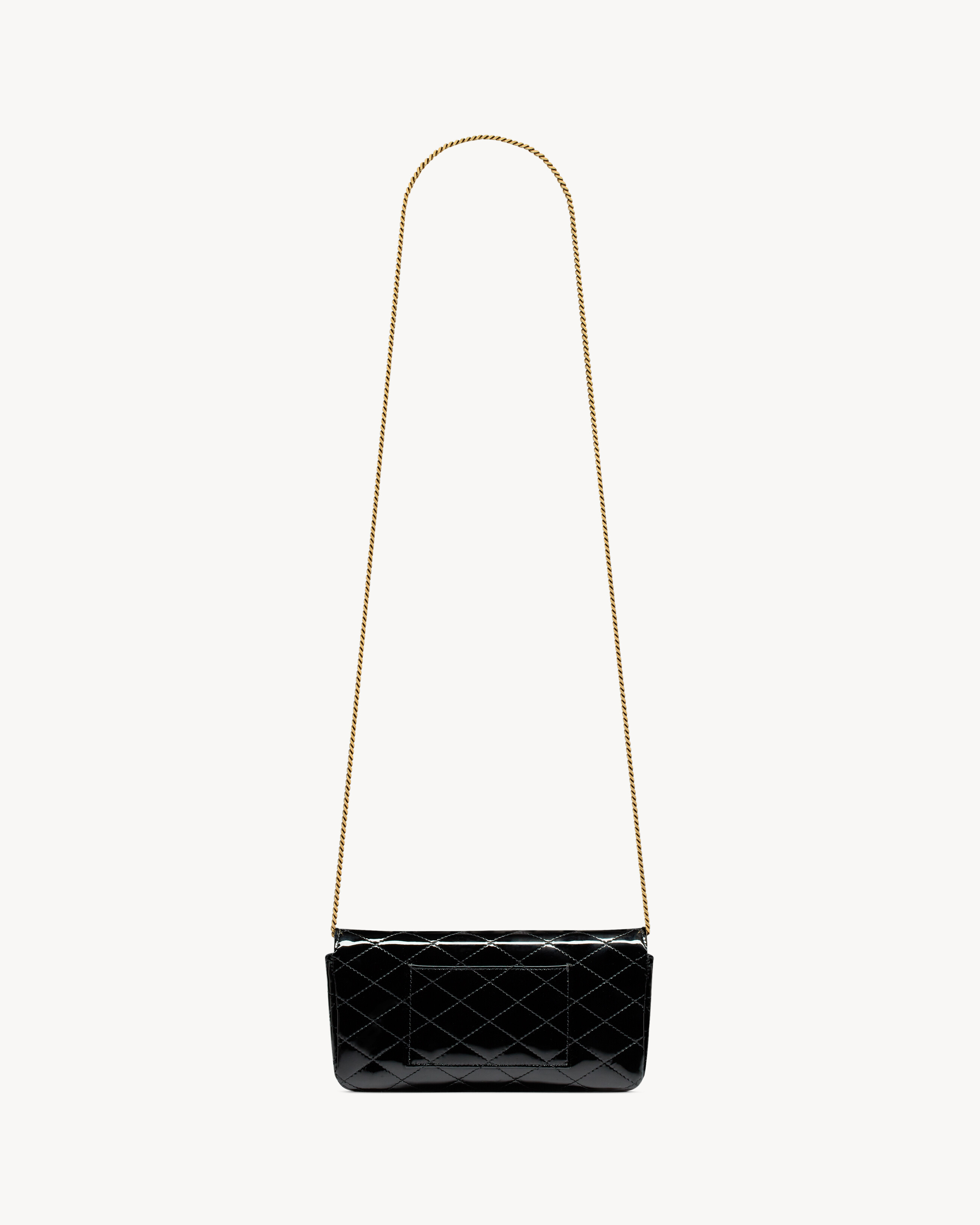 GABY chain phone holder in patent leather