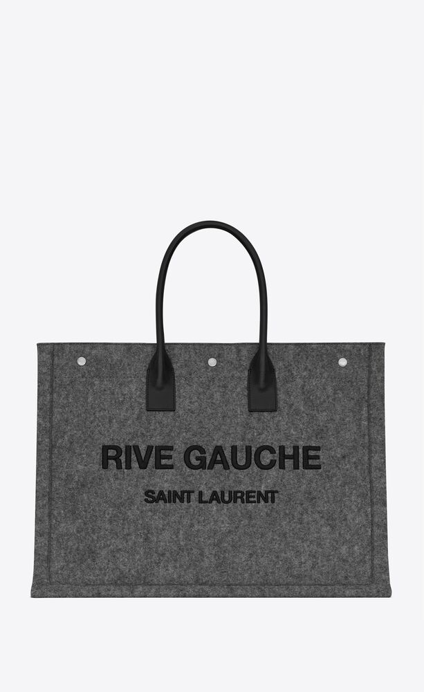 rive gauche tote bag in felt and leather