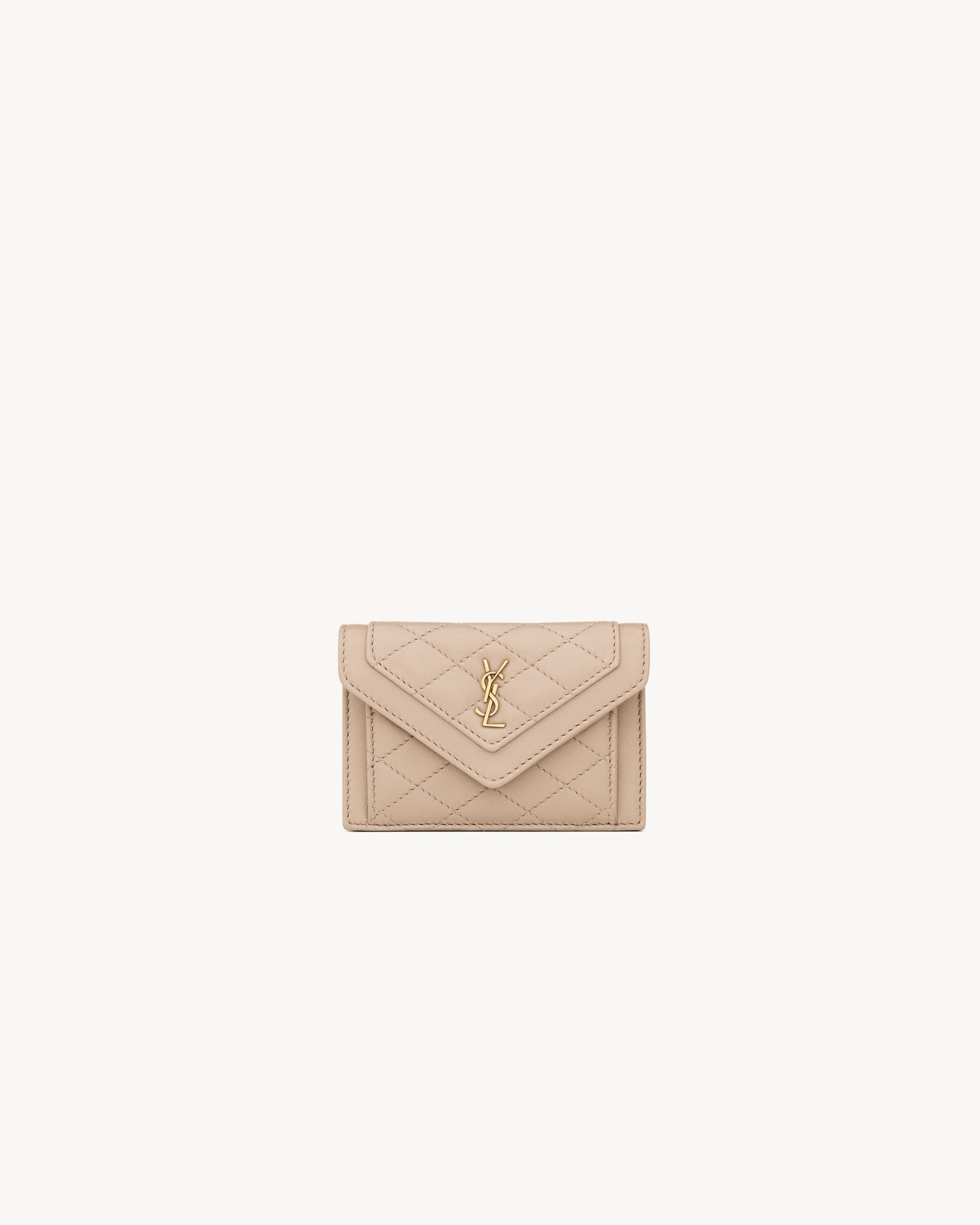 Gaby card case in quilted lambskin, Saint Laurent