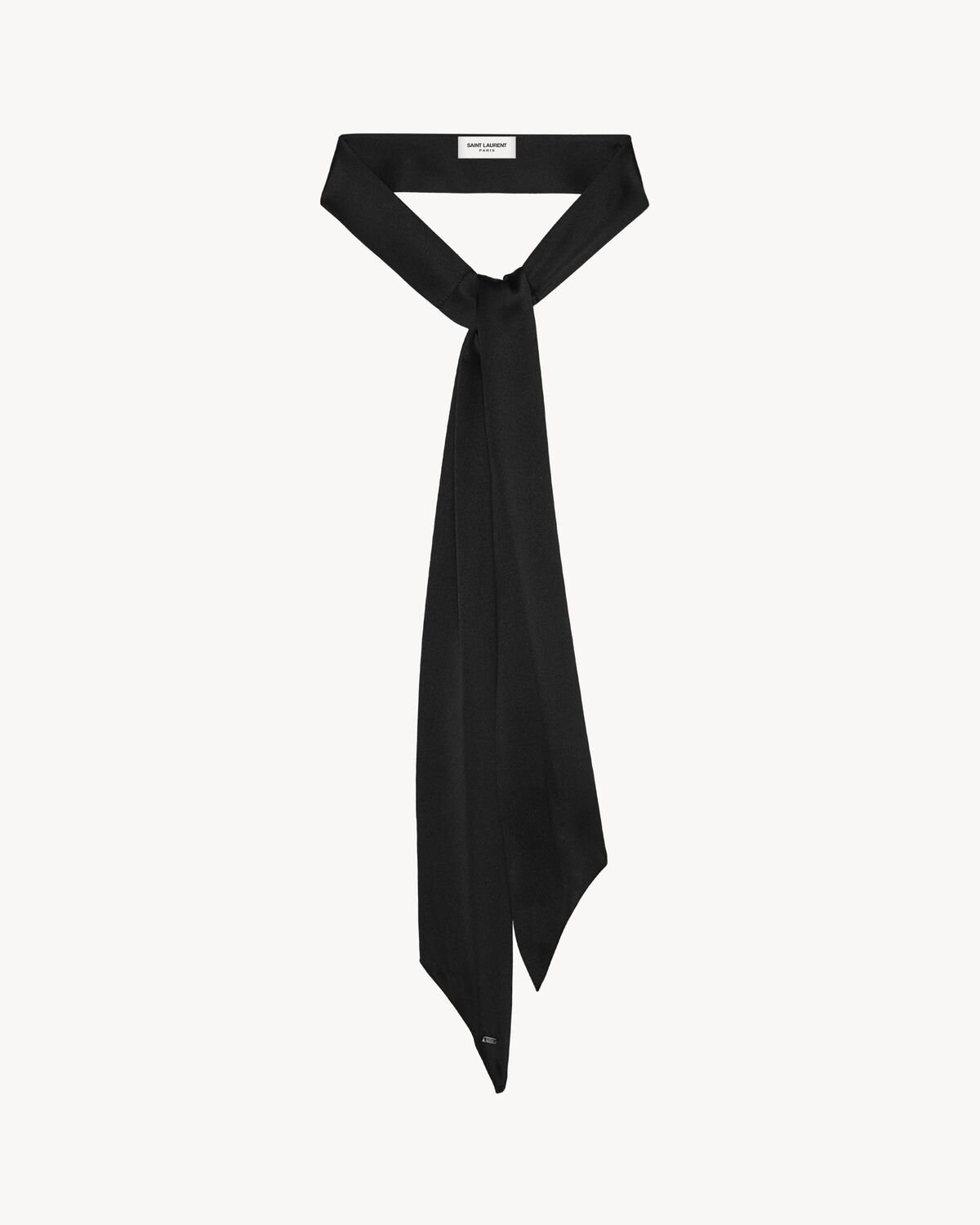 絲緞短款Lavallière領帶式圍巾