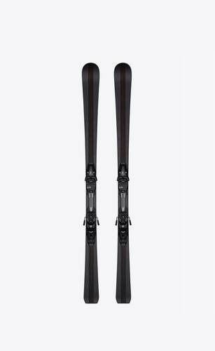zai saint laurent skis in wood and rubber