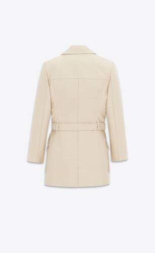 saharienne jacket in cotton and wool