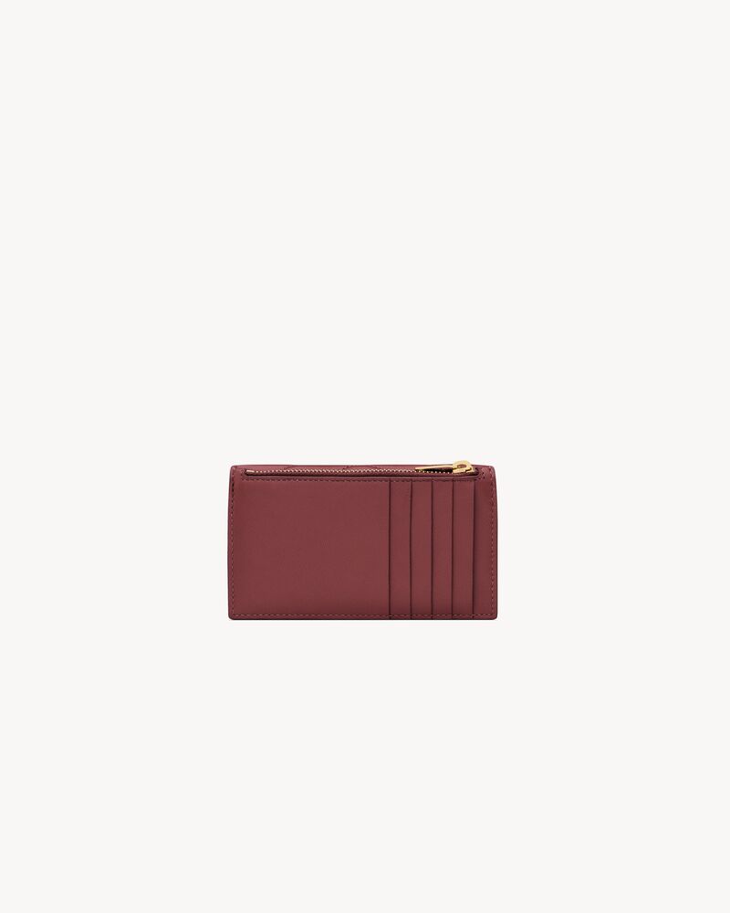 CASSANDRE MATELASSÉ FRAGMENTS FLAP CARD CASE IN LAMBSKIN