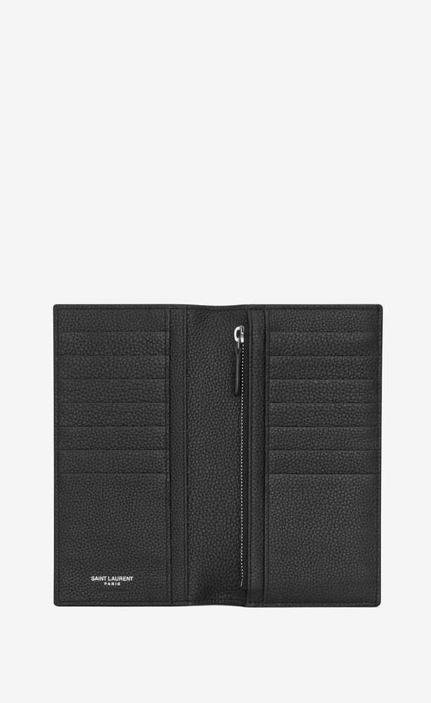 CASSANDRE SHADOW SAINT LAURENT CONTINENTAL WALLET IN GRAINED LEATHER ...